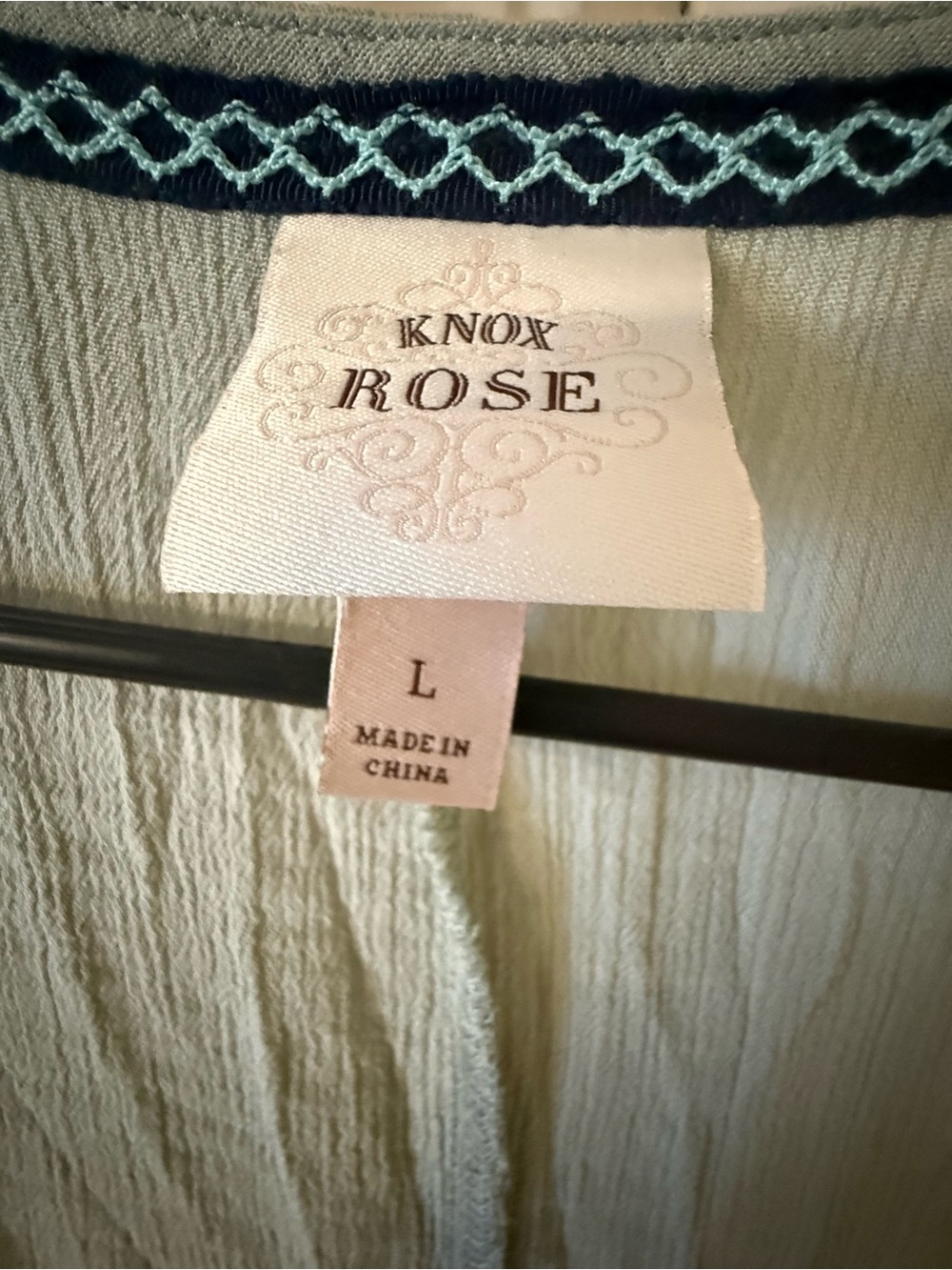 ✨$2 for $20✨ Knox Rose Sage Green Embroidered Open Front Cardigan - Picture 2 of 6